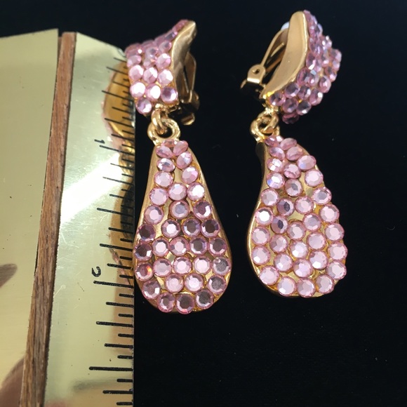 Jewelry Fashion Pink Rhinestone Earrings Poshmark